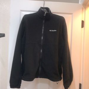 Columbia Mens Zip Up Black Fleece Jacket. Size XL